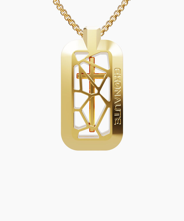 CAGED Tag 18K Gold Cross