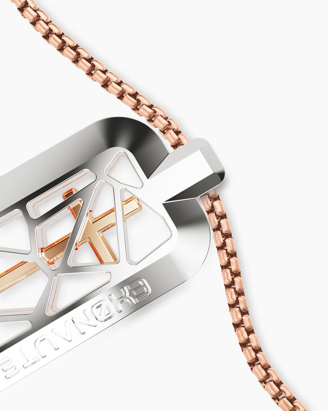 CAGED Tag Silver - 18K Gold Cross