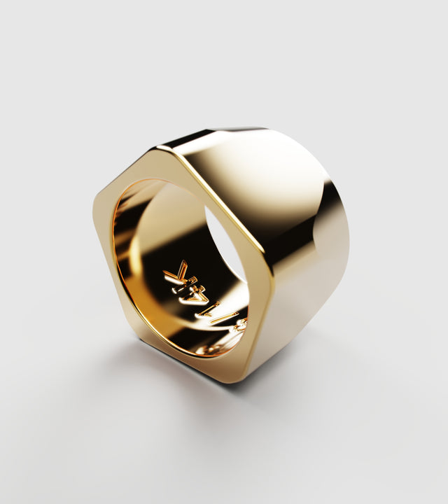 M13 ring solid Gold