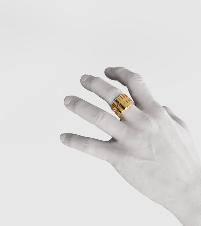 M14 ring solid Gold