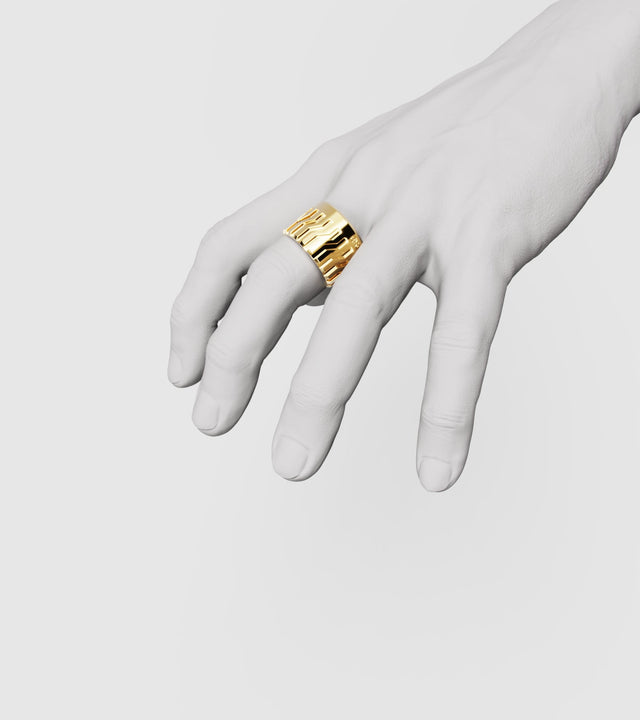 M14 ring Yellow Gold