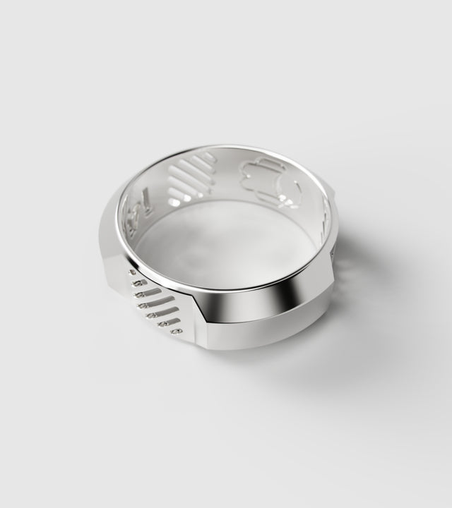 M15 ring Rhodium