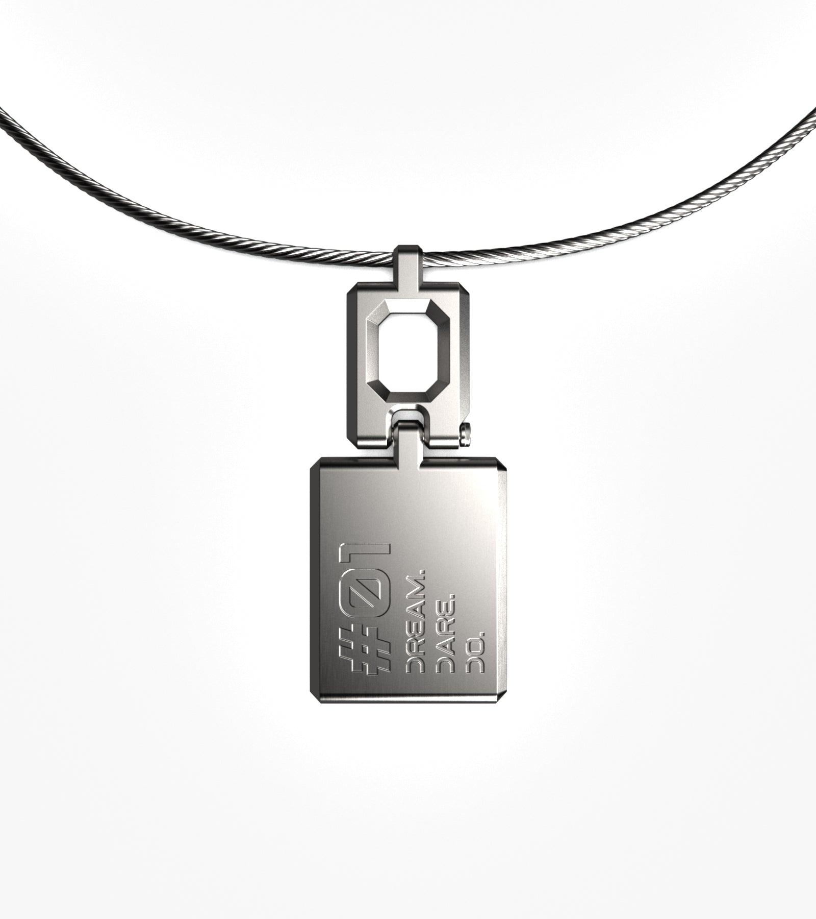 MANTRA N-02 Titanium Necklace - Jewelry Designer for Men