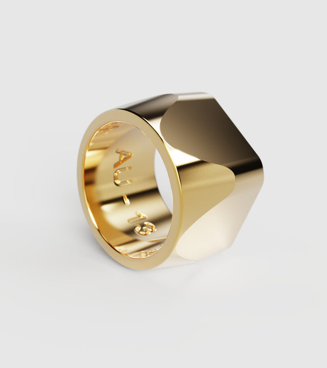 M13 ring solid Gold