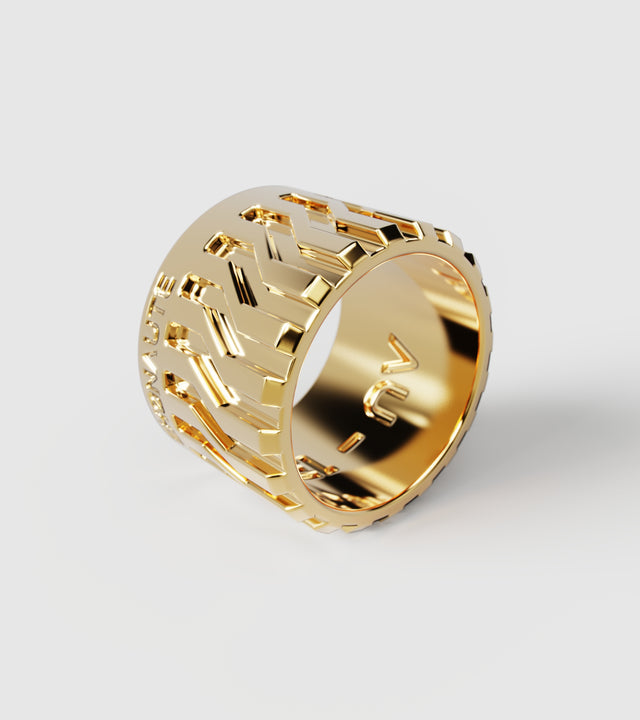 M14 ring solid Gold