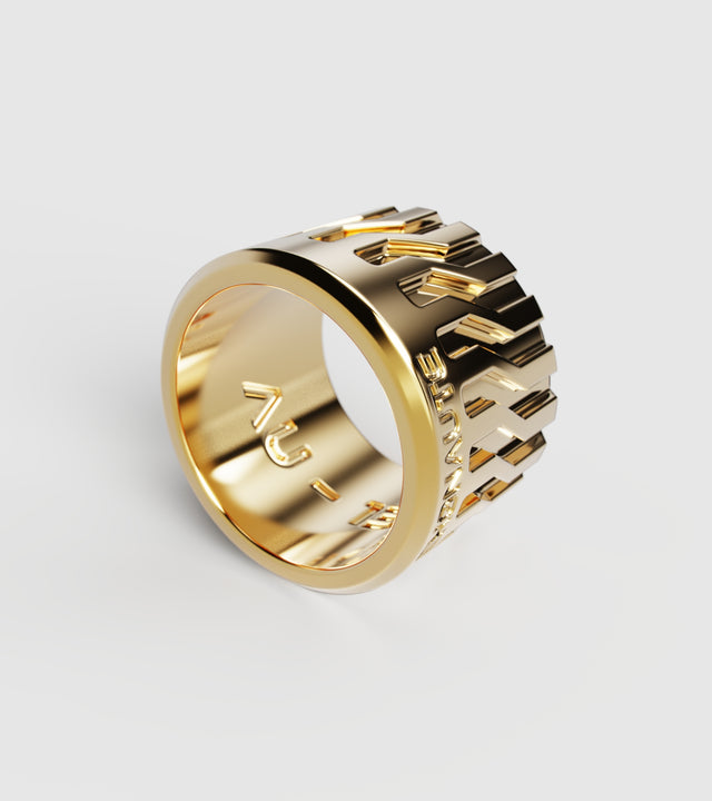 M14 ring solid Gold