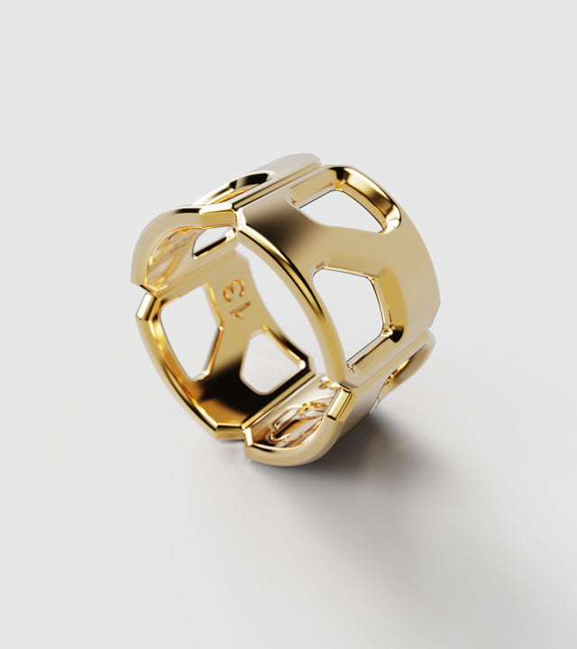 M3 ring solid Gold