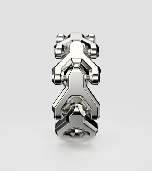 MB-02 Faceted Link Bracelet - Streetwear Designer for Men | Exonaute 2XL